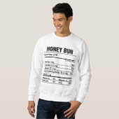 栄養の事実感謝食品ハニーパンおもしろい スウェットシャツ (正面フル)