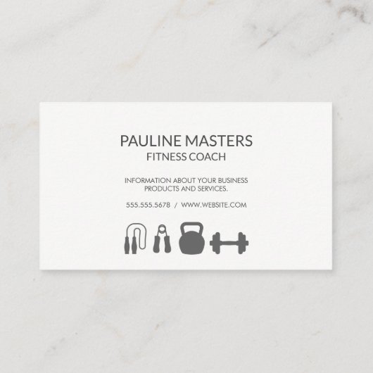 栄養の個人の健康 |フィットネス・トレーナー 予約カード (裏面)