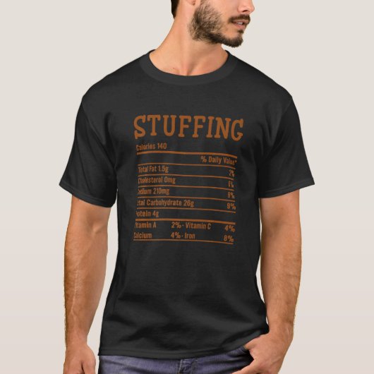 栄養の詰め込み感謝衣服食品の事実 Tシャツ (正面)