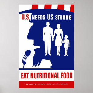 栄養の食糧を食べて下さい -- 米国市民 ポスター