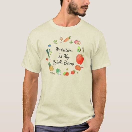 栄養は私のウェルビーイング Tシャツ (正面)