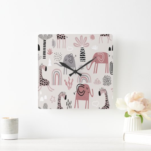 栄養オタクの割引コード オワラの割引コード スクエア壁時計 (ホーム)