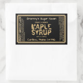 栄養カスタムファクト付きメープルシロップのラベル 長方形シール (バッグ)