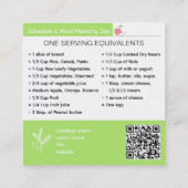 栄養コーチパーソナライズされたングの名刺 スクエア名刺 (裏面)