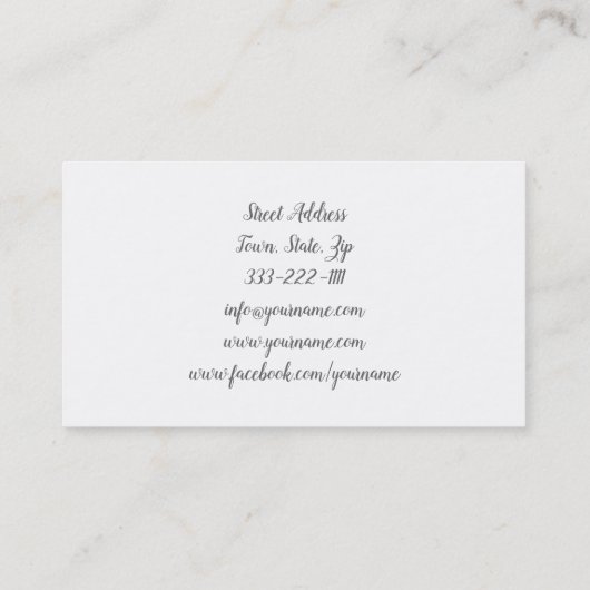 栄養コーチフィットネストレーナーヘルシーフードダイエット 名刺 (裏面)