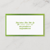 栄養コーチヘルシーライフイエローグリーンリネン 名刺 (裏面)