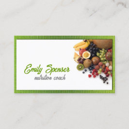 栄養コーチヘルシーライフイエローグリーンリネン 名刺