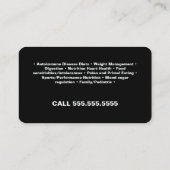 栄養コーチング栄養士ブラック 名刺 (裏面)