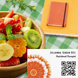 栄養セラピストホリスティック栄養ヘルスQR 名刺