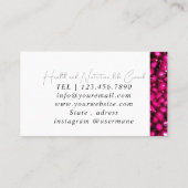 栄養セラピスト健康と健康 名刺 (裏面)