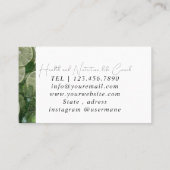 栄養セラピスト健康と健康 名刺 (裏面)