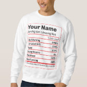 栄養パーソナライズされたの名前男性誕生日 スウェットシャツ (正面)