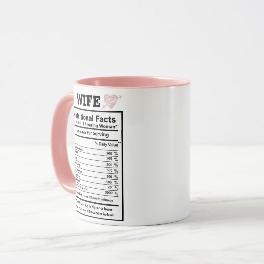 栄養ファクトおもしろいセラミックスコーヒーマグ マグカップ (正面左)