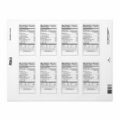 栄養ファクトのラベル(缶詰、農家市場) ラベル (フルシート)