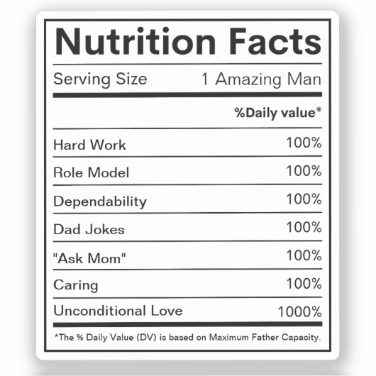 栄養ファクトカスタムラベル シール (正面)