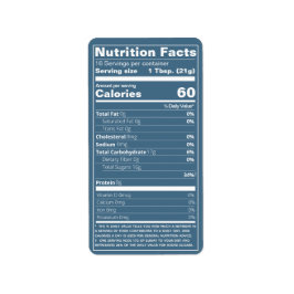 栄養ファクトティール（緑がかった色）ハニーフードラベル ラベル