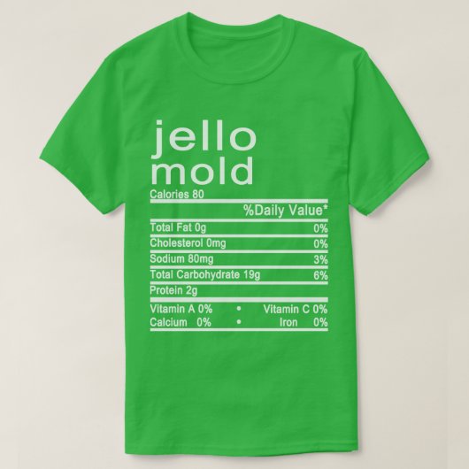 栄養ファクトラベル Tシャツ (デザイン正面)