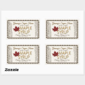 栄養ファクト付きメープルシロップアイボリー 長方形シール (シート)