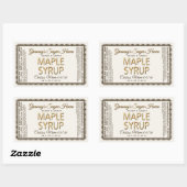 栄養ファクト付きメープルシロップアイボリー 長方形シール (シート)