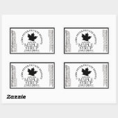 栄養ファクト付き長方形メープルシロップのラベル 長方形シール (シート)