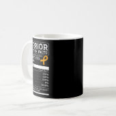 栄養ファクト白血病認識度リボン コーヒーマグカップ (正面左)