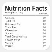 栄養ファクト食品ラベル スクエアシール (正面)