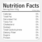 栄養ファクト食品ラベル スクエアシール (正面)