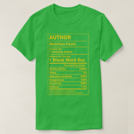 栄養ファクトAu Tシャツ (デザイン正面)