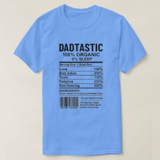 栄養ラベルのパロディとバーコード、材料 Tシャツ