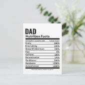 栄養事実おもしろいパパパーソナライズされた名 ポストカード (スタンド正面)