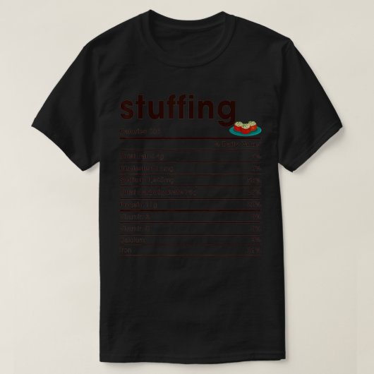 栄養事実の詰め込み Tシャツ (デザイン正面)