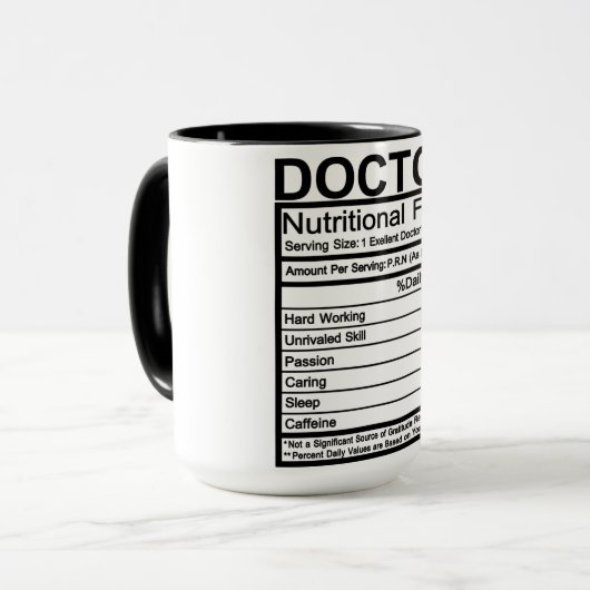 栄養事実を医師に報告する マグカップ (正面左)