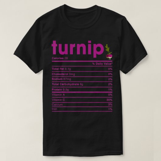 栄養事実を覆す Tシャツ (デザイン正面)