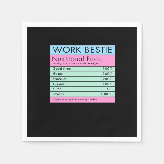 栄養事実を調査する スタンダードカクテルナプキン (正面)