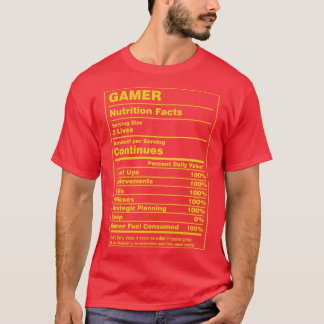 栄養事実ゲーマー Tシャツ