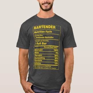 栄養事実バーテンダー Tシャツ