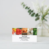 栄養価の健康な新鮮な野菜の写真コラージュ 名刺 (スタンド正面)