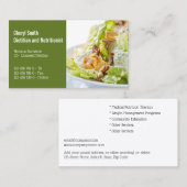 栄養価の健康シーザーサラダ卵ベーコンレタス 名刺 (正面/裏面)