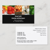 栄養価の野菜の写真コラージュを黒に 名刺 (正面/裏面)