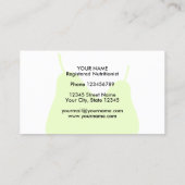 栄養価栄養士グリーンナシのフルーツロゴ 名刺 (裏面)