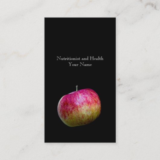 栄養士および健康 名刺 (正面)