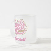 栄養士のギフト(世界のベスト)のマグ フロストグラスマグカップ (正面左)