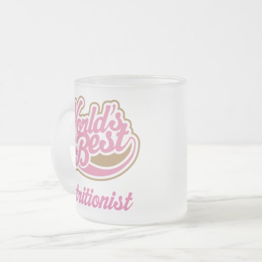 栄養士のギフト(世界のベスト)のマグ フロストグラスマグカップ (正面左)