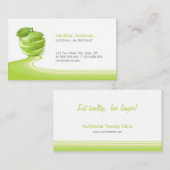 栄養士の健康な食べ物のダイエットの名刺 名刺 (正面/裏面)