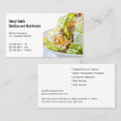 栄養士の健康シーザーサラダのオーガニック写真 名刺 (正面/裏面)