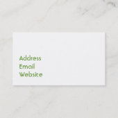 栄養士の名刺 名刺 (裏面)