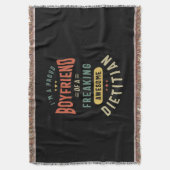 栄養士の役職のギフト スローブランケット (正面縦)