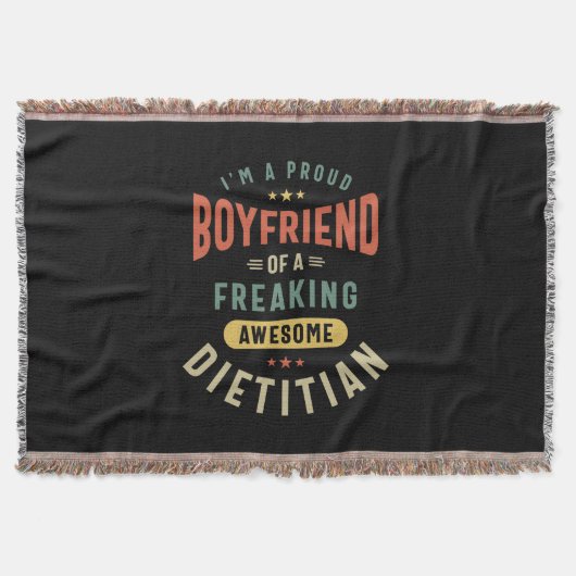 栄養士の役職のギフト スローブランケット (正面)