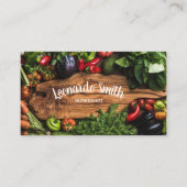 栄養士の未加工菜食主義の食糧生命コーチカード 名刺 (正面)