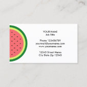 栄養士の栄養士のスイカの名刺 名刺 (裏面)